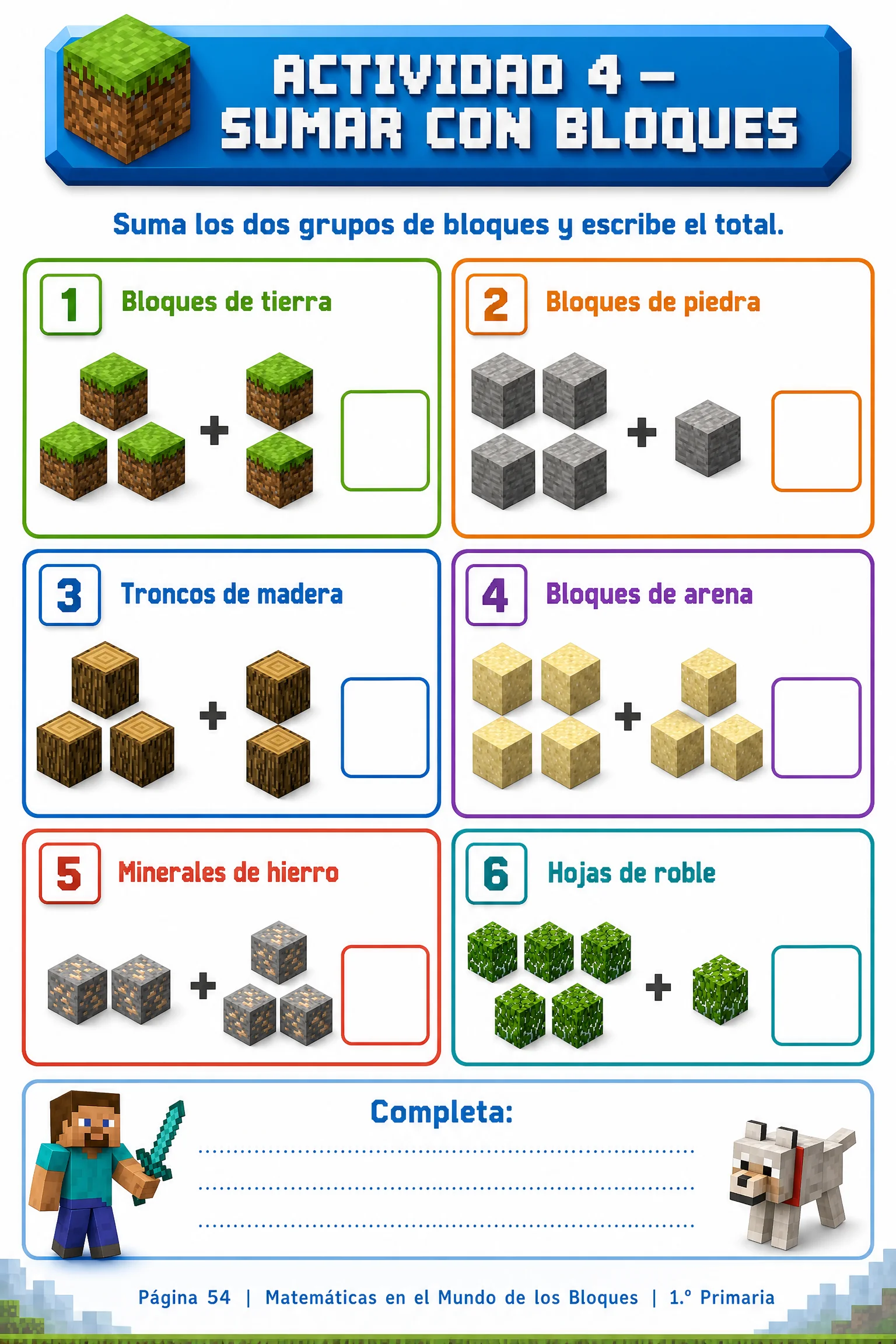 Actividad 4 · Sumar con bloques
