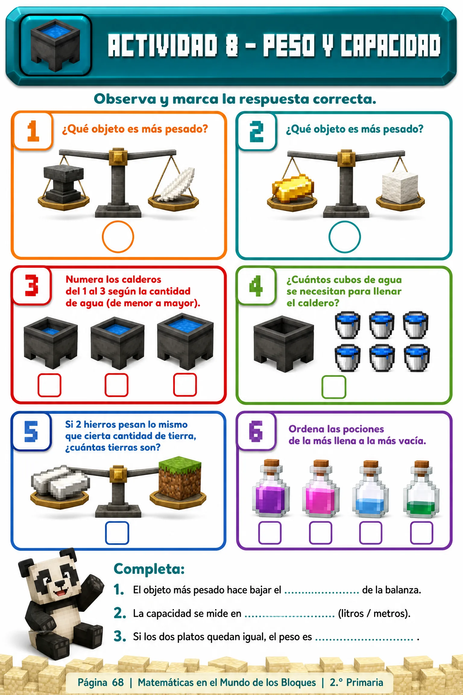 Actividad 8 · Peso y capacidad