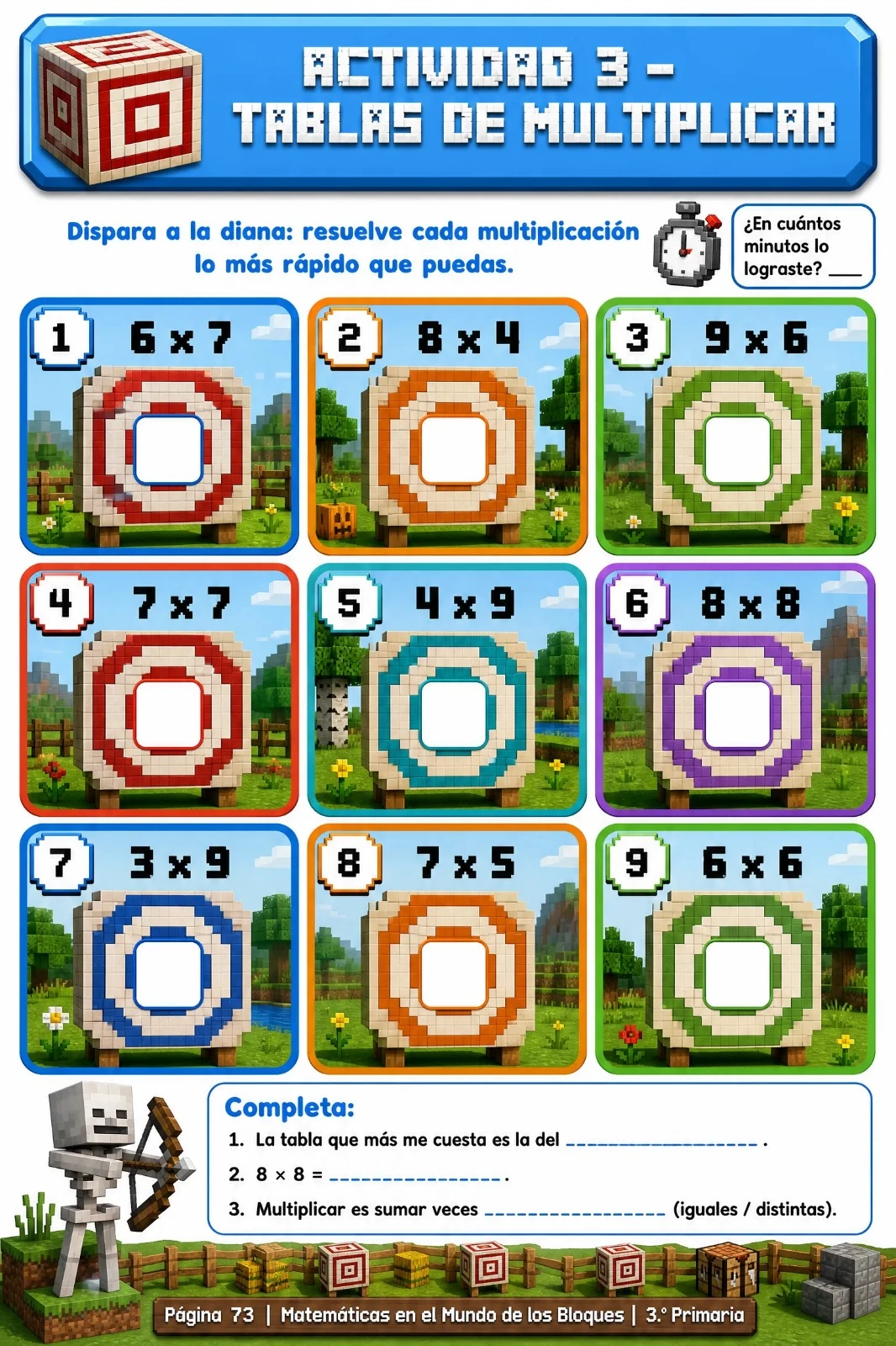Actividad 3 · Tablas de multiplicar