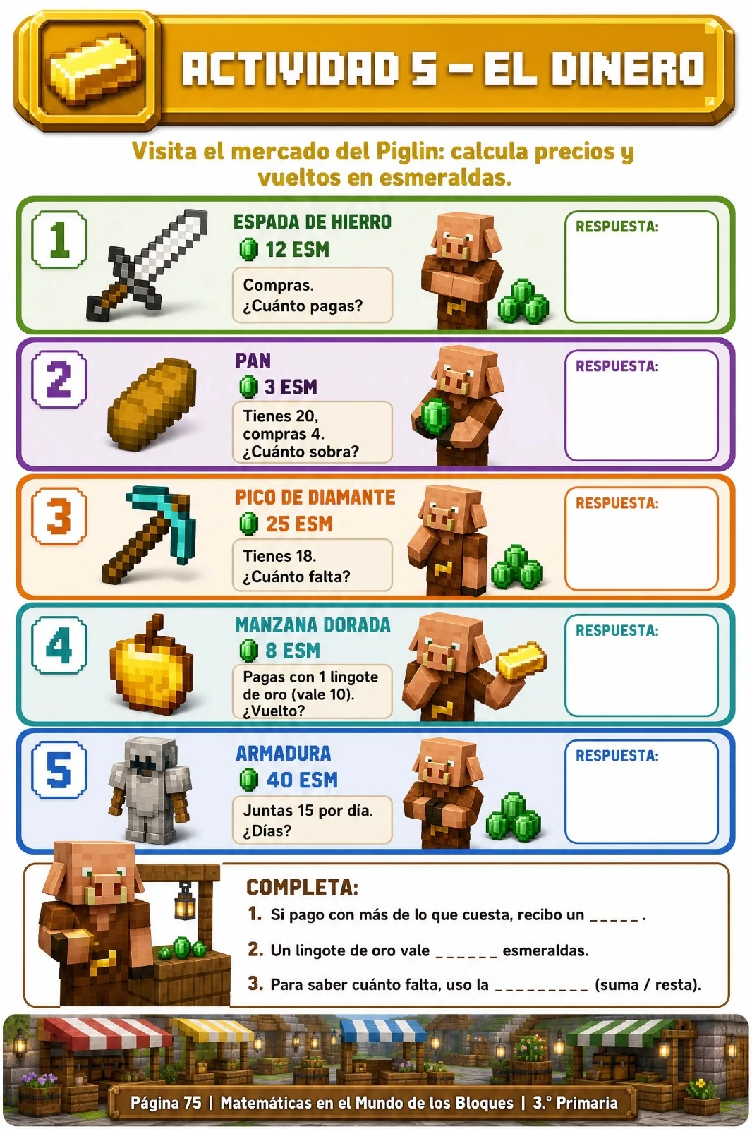 Actividad 5 · El dinero