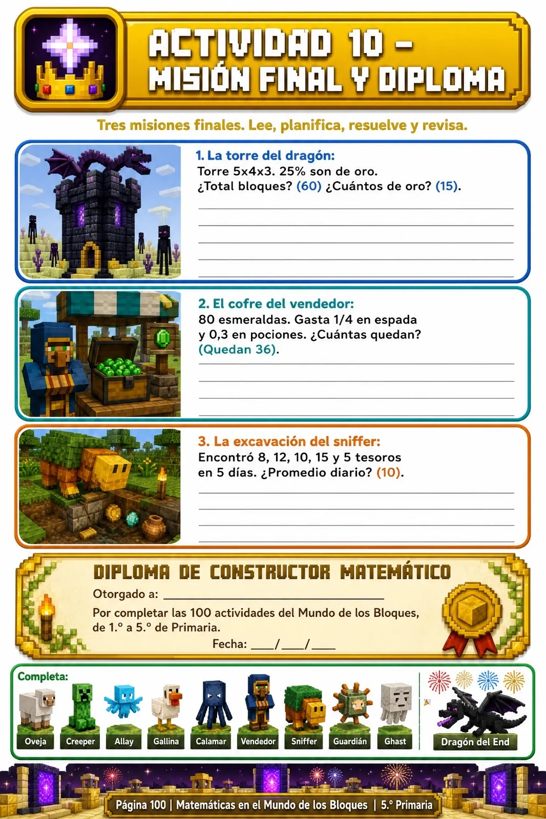 Actividad 10 · Misión final y diploma