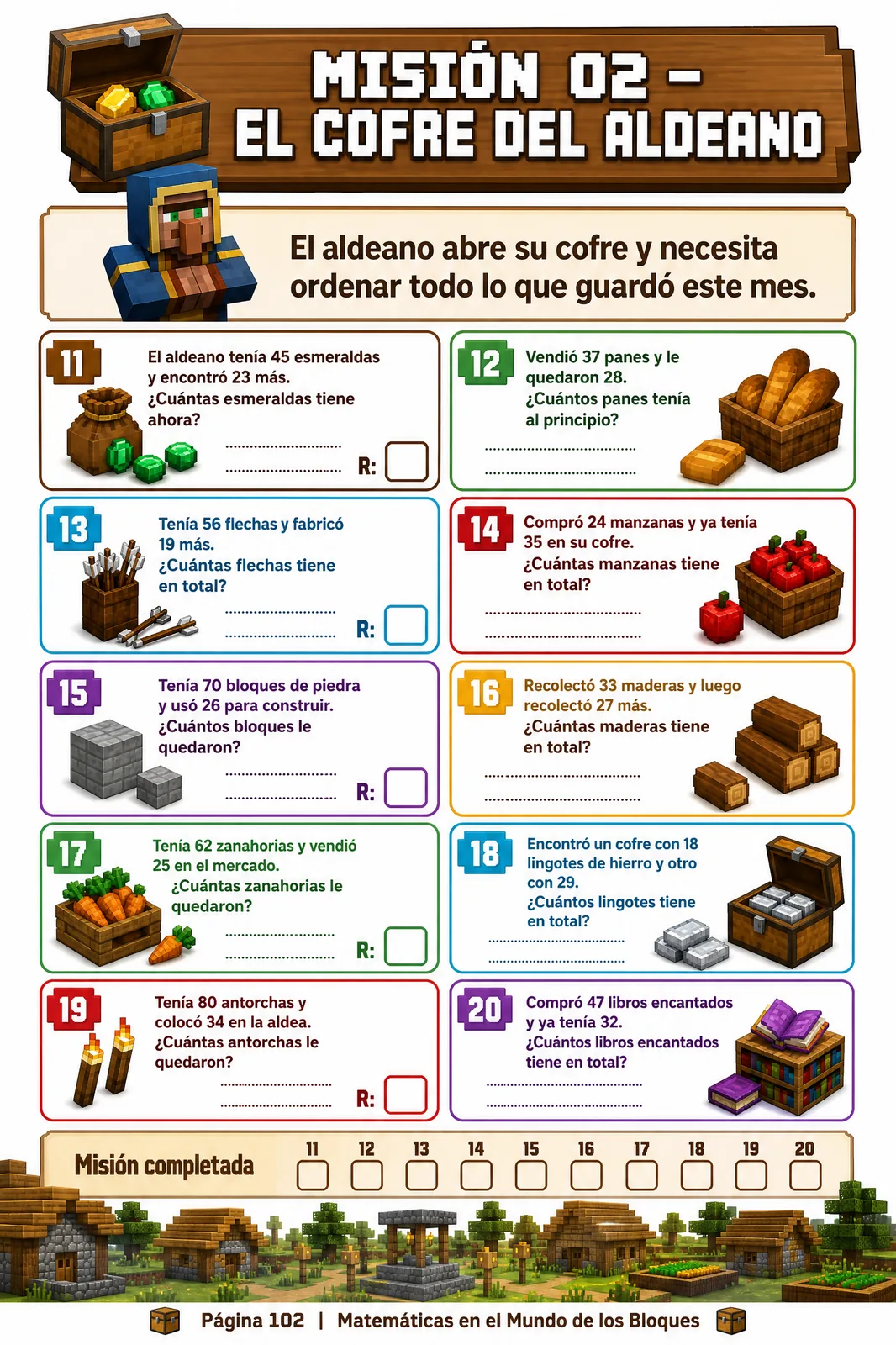 Misión 02 · El Cofre del Aldeano · Retos 11–20