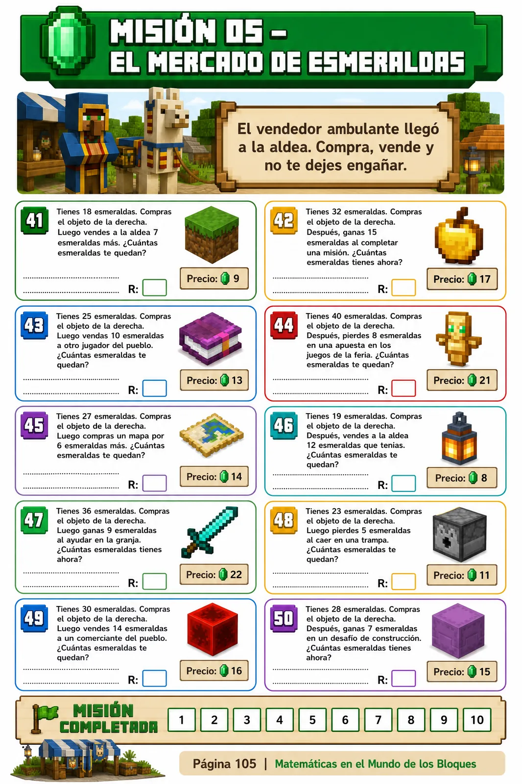 Misión 05 · El Mercado de Esmeraldas · Retos 41–50
