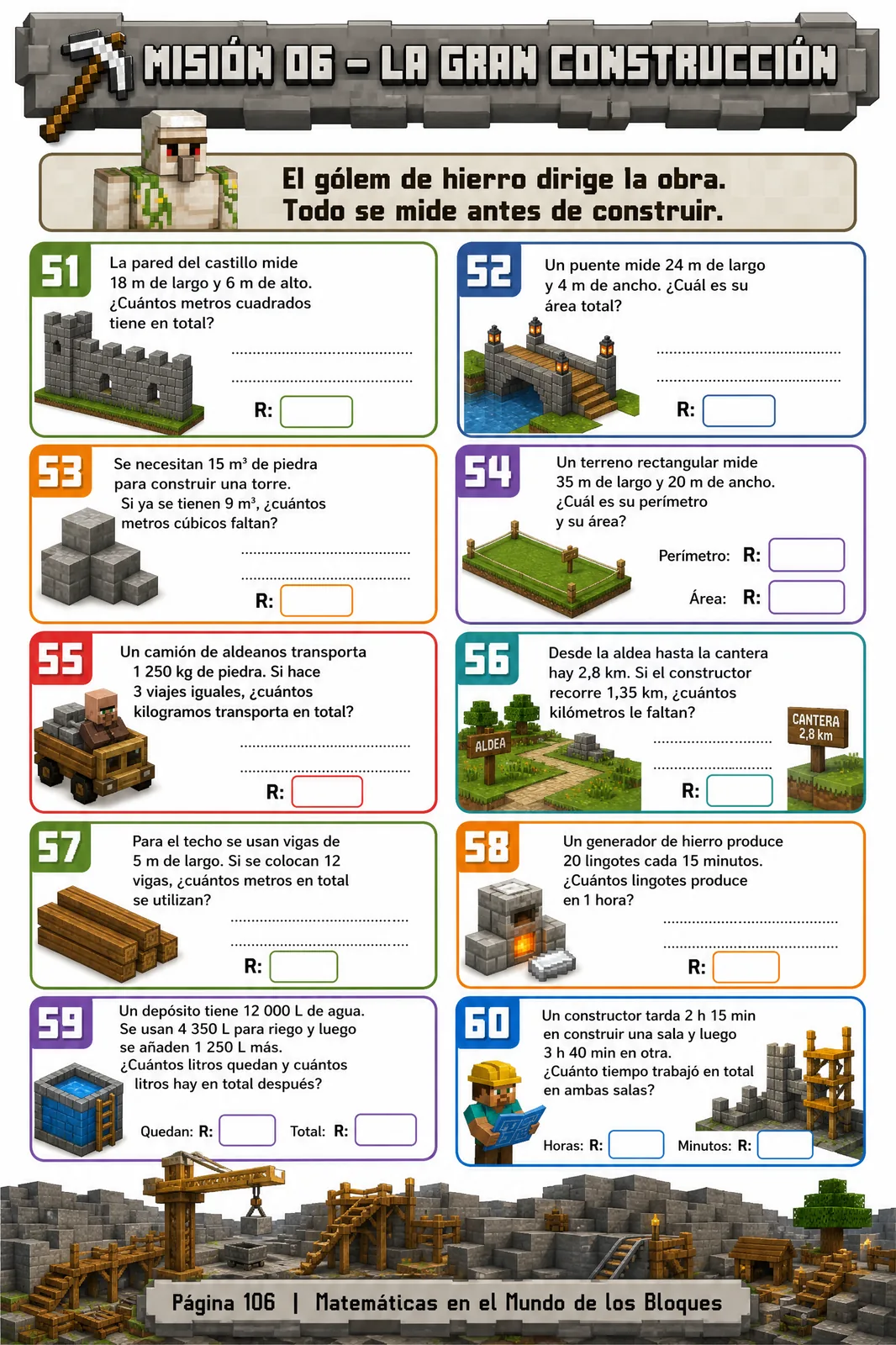 Misión 06 · La Gran Construcción · Retos 51–60