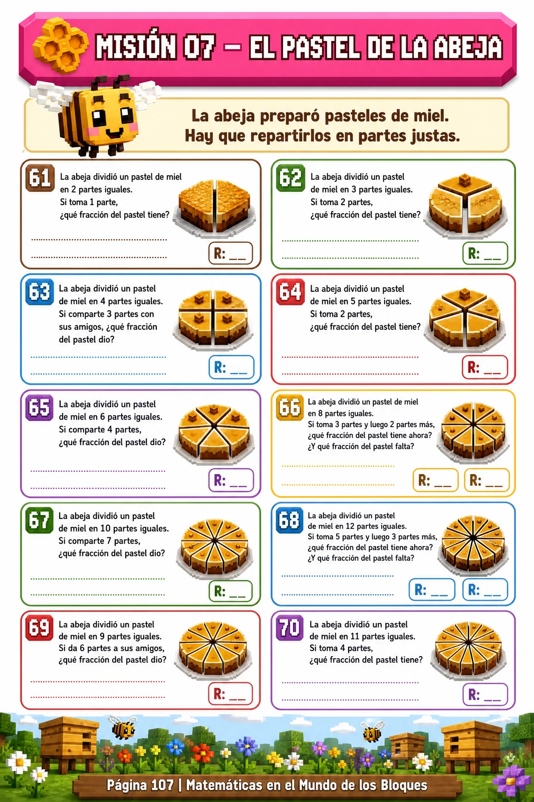 Misión 07 · El Pastel de la Abeja · Retos 61–70